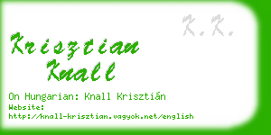 krisztian knall business card